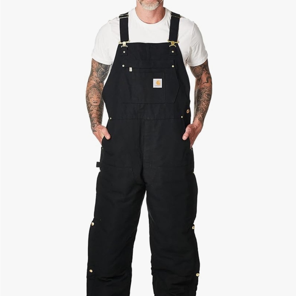Brand New with Tags Carhartt Black Bib Overalls Size Large